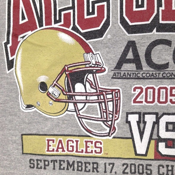Seminoles Vs Eagles 2005 ACC Clash T-Shirt Mens XXL Gray‎ NCAA College Champion - Picture 4 of 13